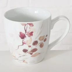 Porcelanowy kubek ze wzorem kwiatów, BERNADA, 480 ml