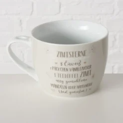 Porcelanowy kubek z pokrywką i łyżeczką, BAKERY, 600 ml