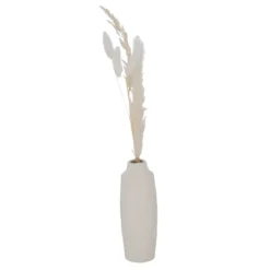 Porcelanowy wazon dekoracyjny Bianca, suszone kwiaty, wys. 16 cm