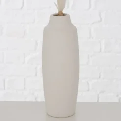 Porcelanowy wazon dekoracyjny Bianca, suszone kwiaty, wys. 16 cm