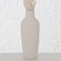 Porcelanowy wazon dekoracyjny Bianca, suszone kwiaty, wys. 16 cm