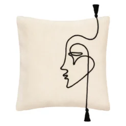 Poszewka dekoracyjna FACE, 40 x 40 cm