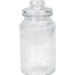 Prążkowany słoik ze szczelną pokrywką, 1000 ml