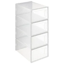 Przezroczyste pudełka na buty STAK, 4 sztuki