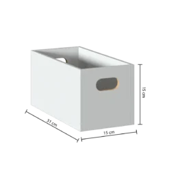 Pudełko do przechowywania z uchwytami STORAGE, 30 x 14,9 x 14,9 cm