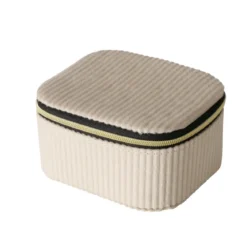 Pudełko na biżuterię obite sztruksem CAJA, 12 x 10 x 6 cm