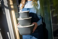Pudełko z pokrywką 1l + 2l + 4l, CONNECT BOX SET STOCKHOLM, zestaw 3 sztuki, KOZIOL