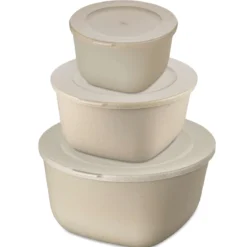 Pudełko z pokrywką 1l + 2l + 4l, CONNECT BOX SET STOCKHOLM, zestaw 3 sztuki, KOZIOL