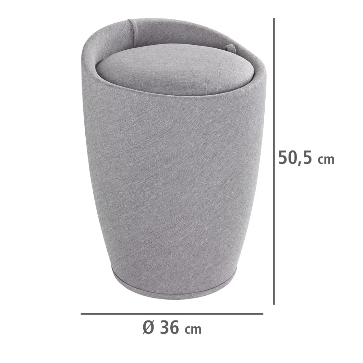 Pufa CANDY - kosz na pranie, 2w1, WENKO