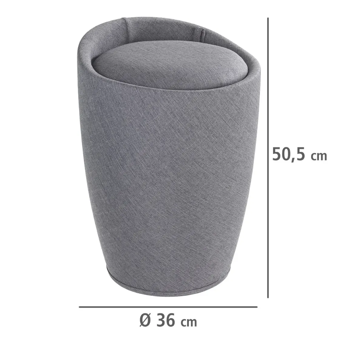 Pufa CANDY - kosz na pranie, 2w1, WENKO