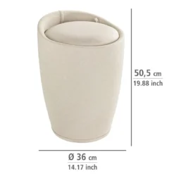 Pufa CANDY - kosz na pranie, 2w1, WENKO