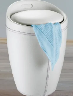 Pufa CANDY ze schowkiem - kosz na pranie, 2 w 1, WENKO