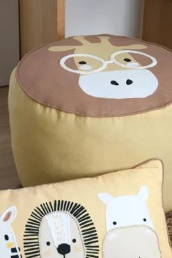 Pufa dla dziecka COQUIN zebra, Ø 40 cm