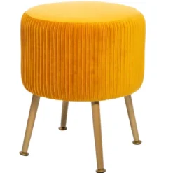 Pufa do salonu SOLARO, Ø 35 cm