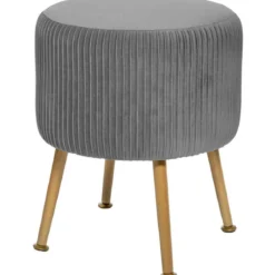 Pufa do salonu SOLARO, Ø 35 cm