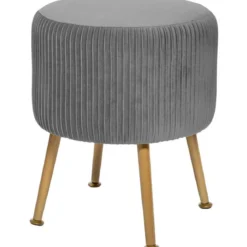 Pufa do salonu SOLARO, Ø 35 cm