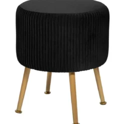 Pufa do salonu SOLARO, Ø 35 cm