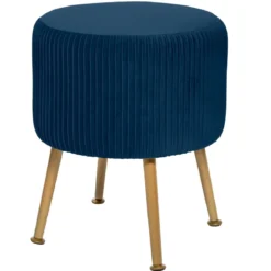 Pufa do salonu SOLARO, Ø 35 cm