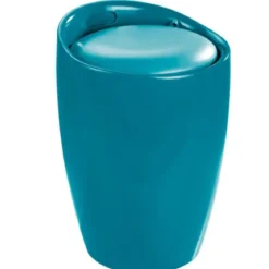 Pufa i kosz na pranie CANDY, nowoczesny taboret do łazienki 2w1, WENKO