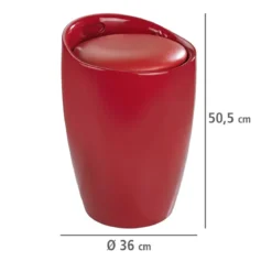 Pufa i kosz na pranie CANDY, nowoczesny taboret do łazienki 2w1, WENKO