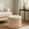 Pufa okrągła ze schowkiem, składana, Ø 43 cm x 32,5 cm