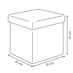 Pufa składana boucle MODUL, 31 x 31 cm