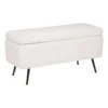 Pufa ze schowkiem, tapicerowana z efektem boucle, 100 x 40 x 48,5 cm