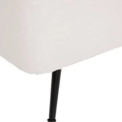 Pufa ze schowkiem, tapicerowana z efektem boucle, 100 x 40 x 48,5 cm