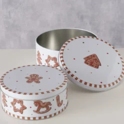 Puszka na ciastka GINGER, ręcznie malowana, 2 szt