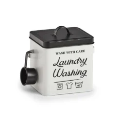 Puszka na proszek do prania LAUNDRY, z miarką i pokrywką