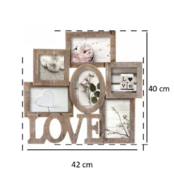 Ramka na zdjęcia LOVE z miejscem na 6 fotografii