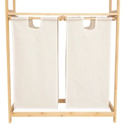 Regał bambusowy z koszem na pranie TIDY BOX, 72 x 33 x 109 cm