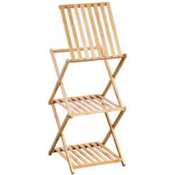 Regał bambusowy z trzema pólkami, 67 cm