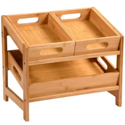 Regał kuchenny z wyciąganymi tacami, bambus, 39,5 x 26 cm, Kesper