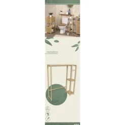 Regał nad pralkę toaletę TRINIDAD, bambus/MDF, 79 x 23 x 95 cm