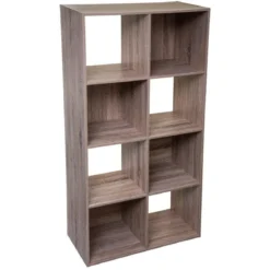 Regał na książki, 8 półek, MDF, 68x32x134 cm