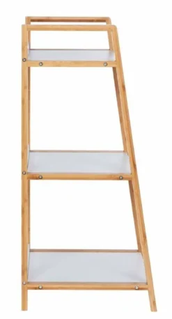 Regał trzypoziomowy FINJA z elementami bambusa, WENKO
