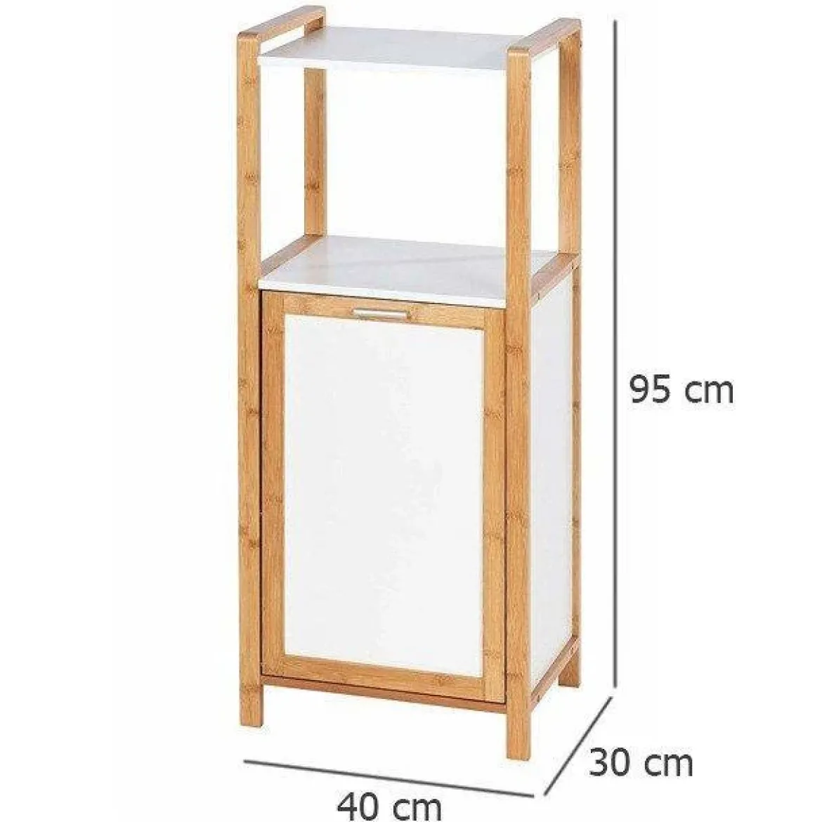 Regał z półką i koszem na pranie FINJA,WENKO, dł. 30 cm
