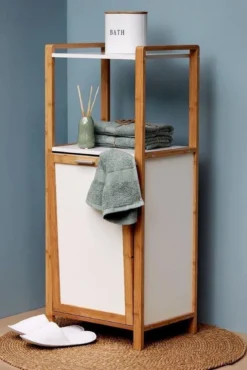 Regał z półką i koszem na pranie FINJA,WENKO, dł. 30 cm