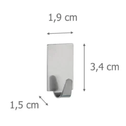 Samoprzylepny wieszak łazienkowy, błyszczący - 4 sztuki w komplecie, WENKO