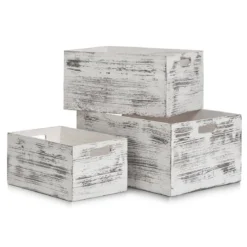 Skrzynia do przechowywania RUSTIC WHITE, drewniana, 40x30x20 cm, ZELLER