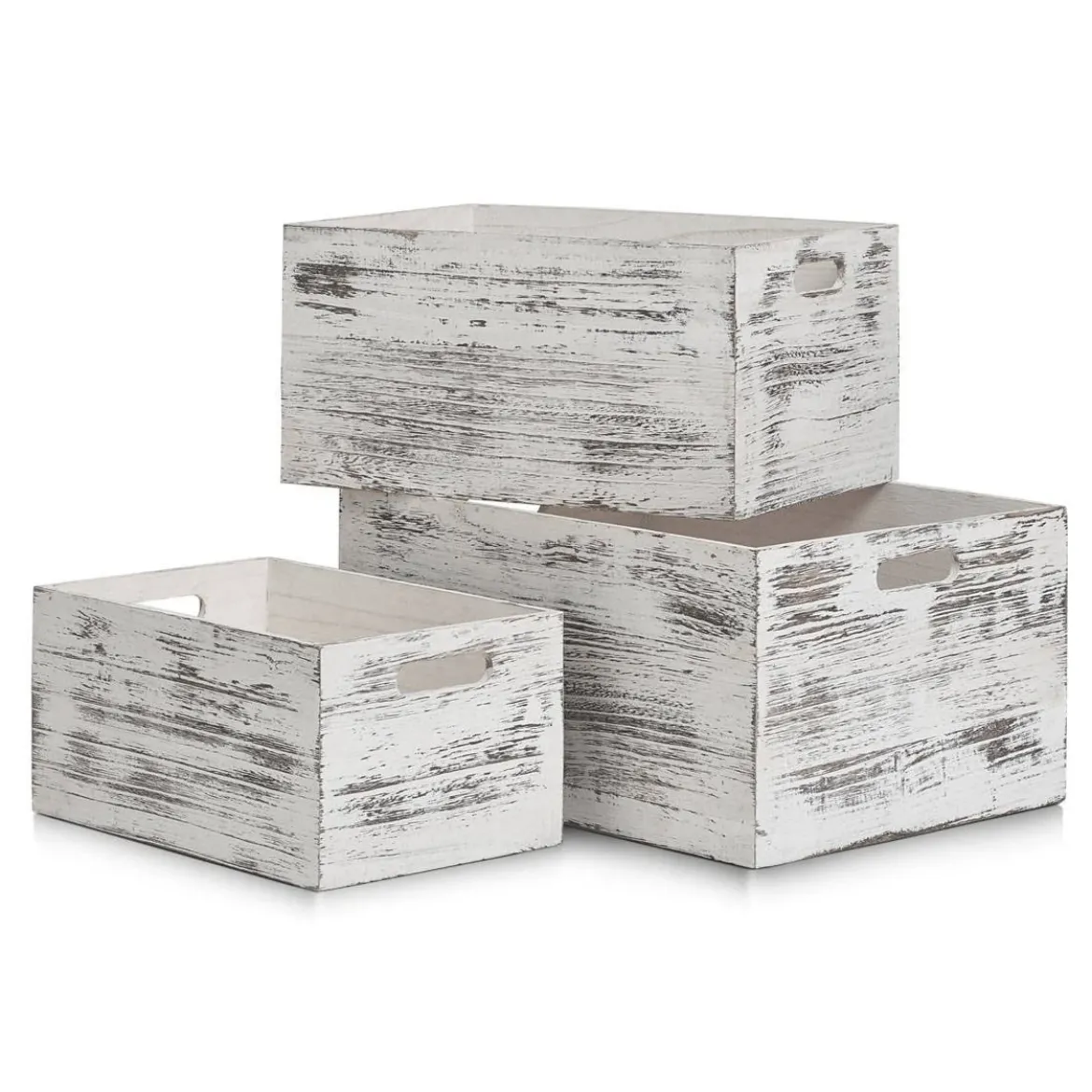 Skrzynia do przechowywania RUSTIC WHITE, drewniana, 40x30x20 cm, ZELLER