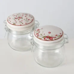 Słoik kuchenny dekoracyjny z pokrywką EMILY, 450 ml