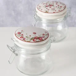 Słoik kuchenny dekoracyjny z pokrywką EMILY, 450 ml