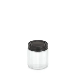 Słoik z metalową pokrywką KITCHEN ESSENTIALS, ryflowane szkło