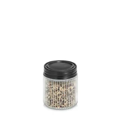 Słoik z metalową pokrywką KITCHEN ESSENTIALS, ryflowane szkło