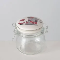 Słoik z porcelanową pokrywką MONTI, 450 ml