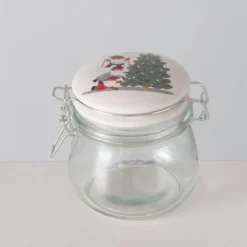 Słoik z porcelanową pokrywką MONTI, 450 ml