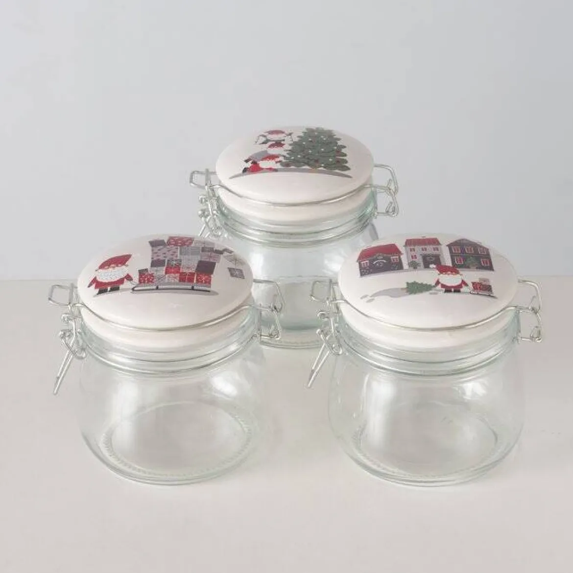 Słoik z porcelanową pokrywką MONTI, 450 ml