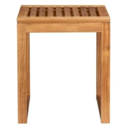 Stołek łazienkowy z drewna akacji FONDI, wys. 46 cm